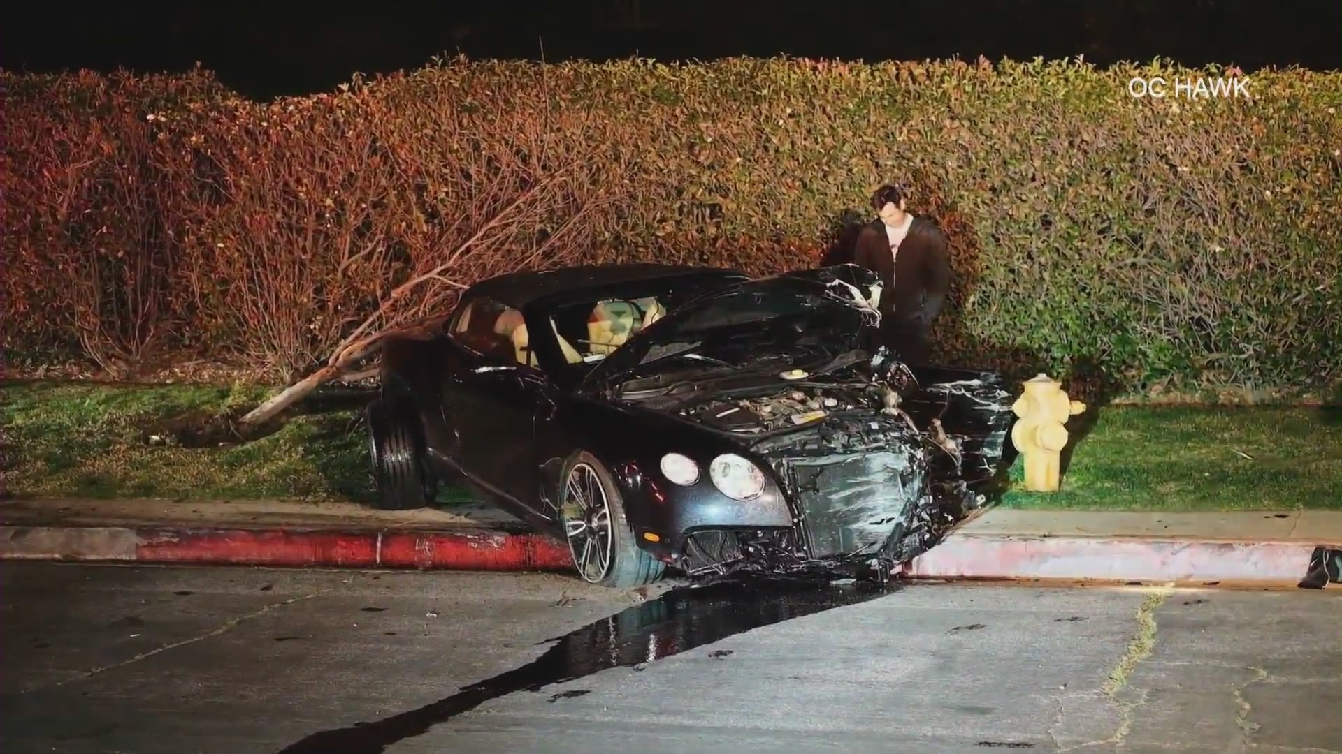 Bentley Continental GT totaled after rental crash